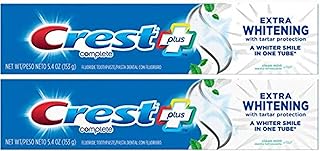 Crest Complete Extra Whitening Toothpaste with Tartar Protection, Mint, 5.4 Ounce (Pack of 2)