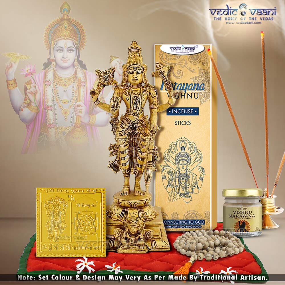 Buy VEDIC VAANI Lord Maha Vishnu Narayana Standing On Garuda ...