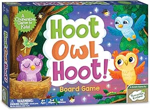 Peaceable Kingdom Hoot Owl Hoot Cooperative Color Matching Game for 2 to 4 Kids Ages 4+