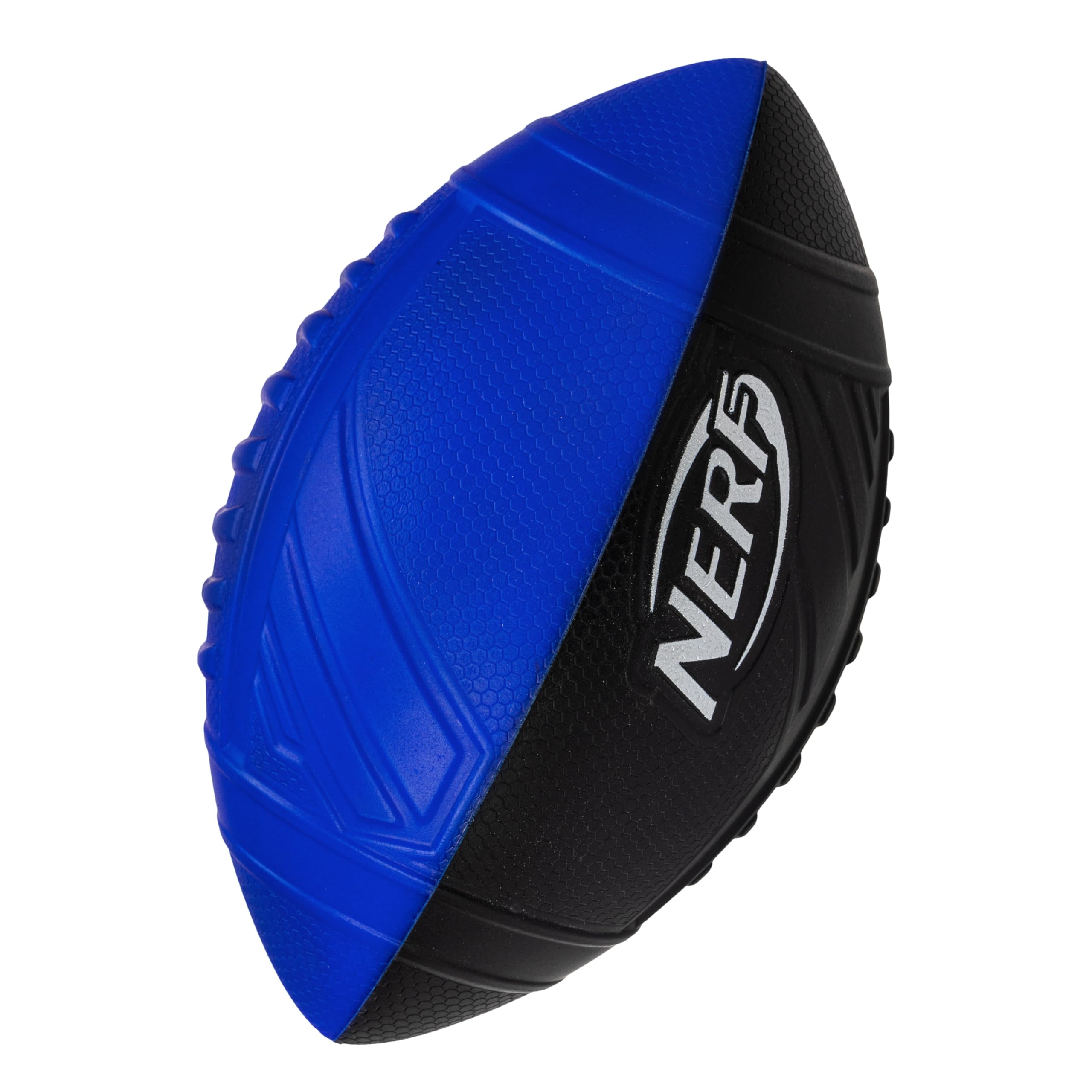 Nerf Kids Foam Football - Pro Grip Youth Soft Foam Ball - Indoor + Outdoor Football for Kids - Small Foam Football - 9" Inch Youth Sized Football - Blue + Black