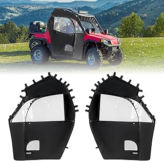 KEMIMOTO UTV Soft Full Door Compatible with RZR 570 800 900, UTV Cab Enclosure Soft Doors Water-Resistant Compatible with ...