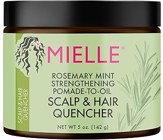 Mielle Organics Rosemary Mint Strengthening Pomade-To-Oil Scalp & Hair Quencher, Nourishes, Conditions & Add Shine, 5 Ounces