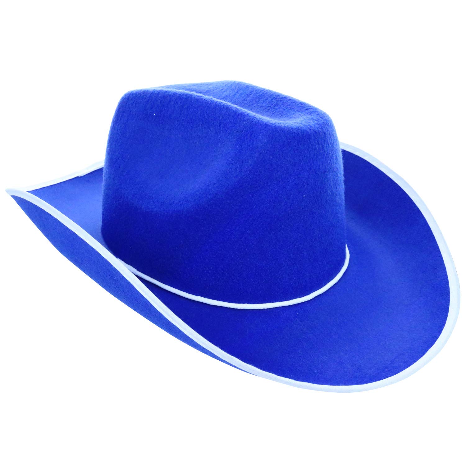 Buy Adult Blue Felt Cowboy Hat, Western Cowboy Hat for Men/Women ...