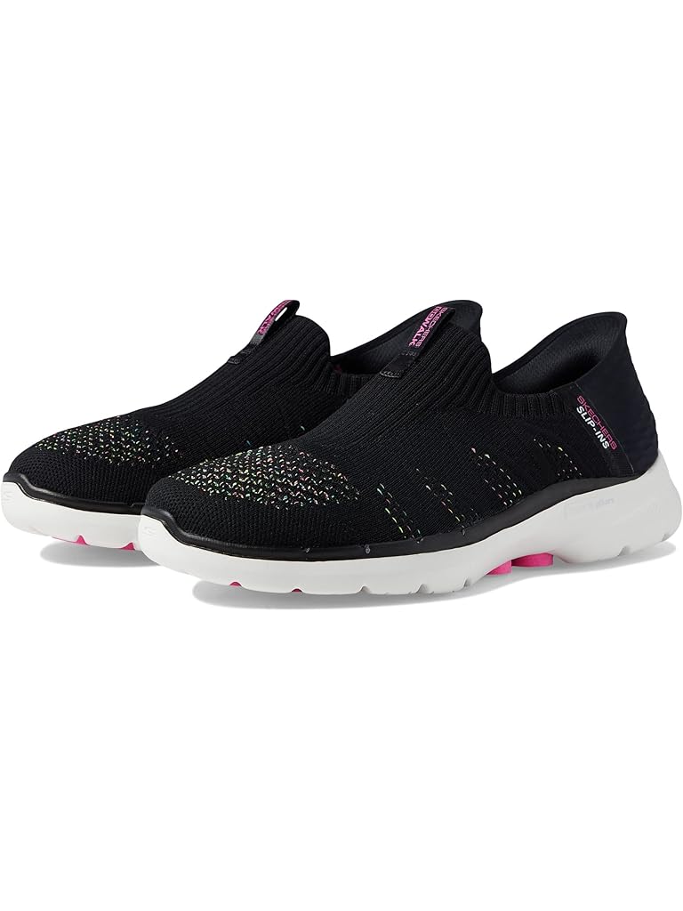 Black SKECHERS Performance Go Walk 6 Valentina Hands Free Slip-Ins