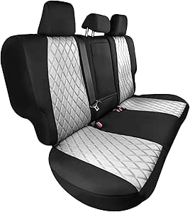 TLH Custom Fit Seat Covers for Toyota Rav4 LE | XLE | Limited for Years 2019-2022 Neosupreme Rear Set Seat Covers with Water Resistant Neoprene Gray Seat Covers Custom Made Car Seat Covers