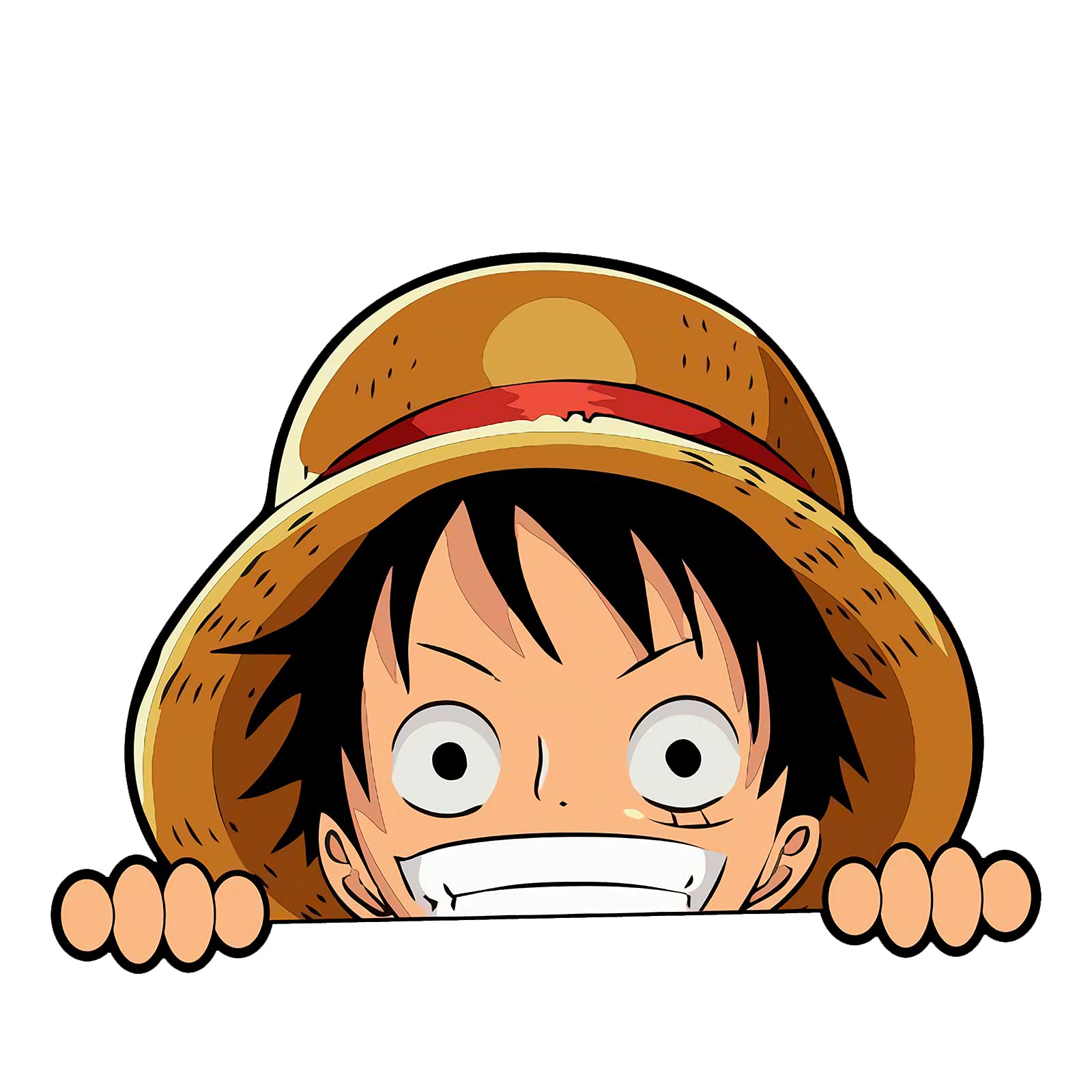 Buy 2 Pack One_Piece_Monkey-D-Luffy Peeker- Peeking Car Decals DIY ...