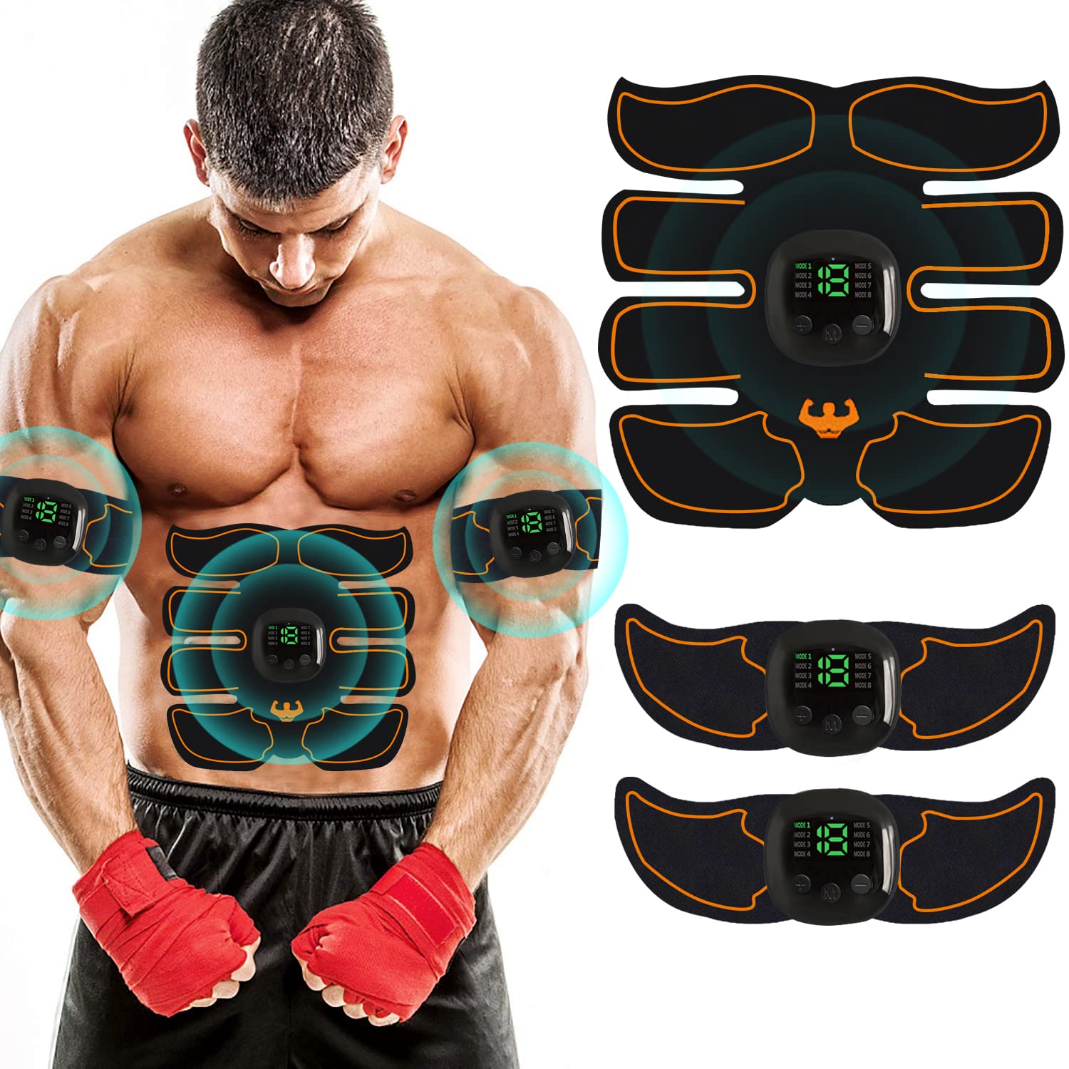 LOFFU ABS Trainer Muscle Stimulator,Portable ABS Stimulator,EMS Muscle Stimulator,Abdominal Muscle,Abs Trainer,Abdominal Muscle Toner