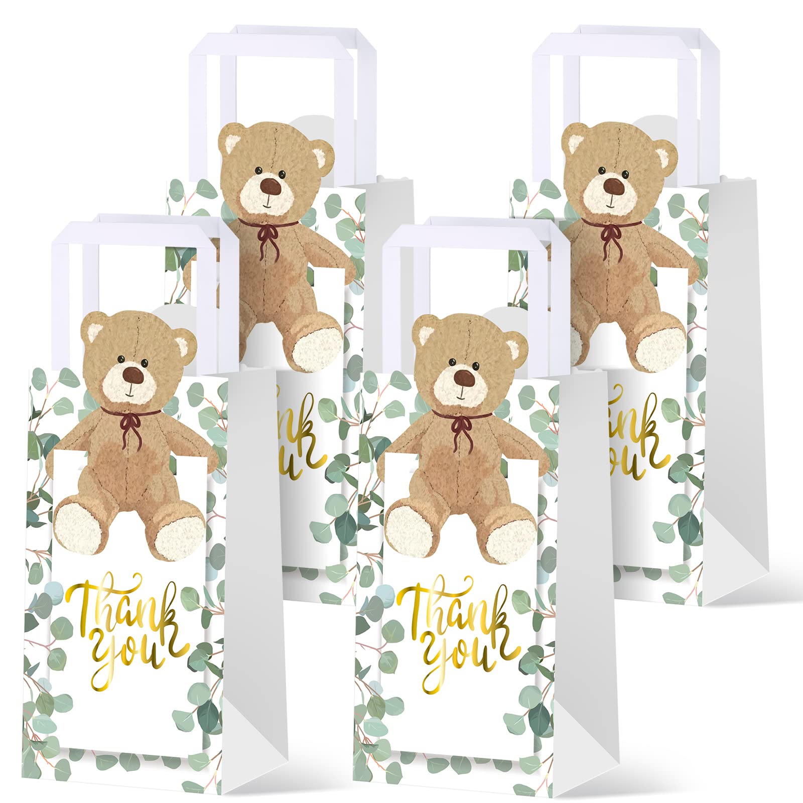 16 Pcs Bears Bags Baby Shower Favors Gift Party Bags Thank You Gift Bags  With Handles Candy Treat Paper Bags For Birthday Wedding Party Favors  Shopping Supplies Decorations : Amazon.In: Home &