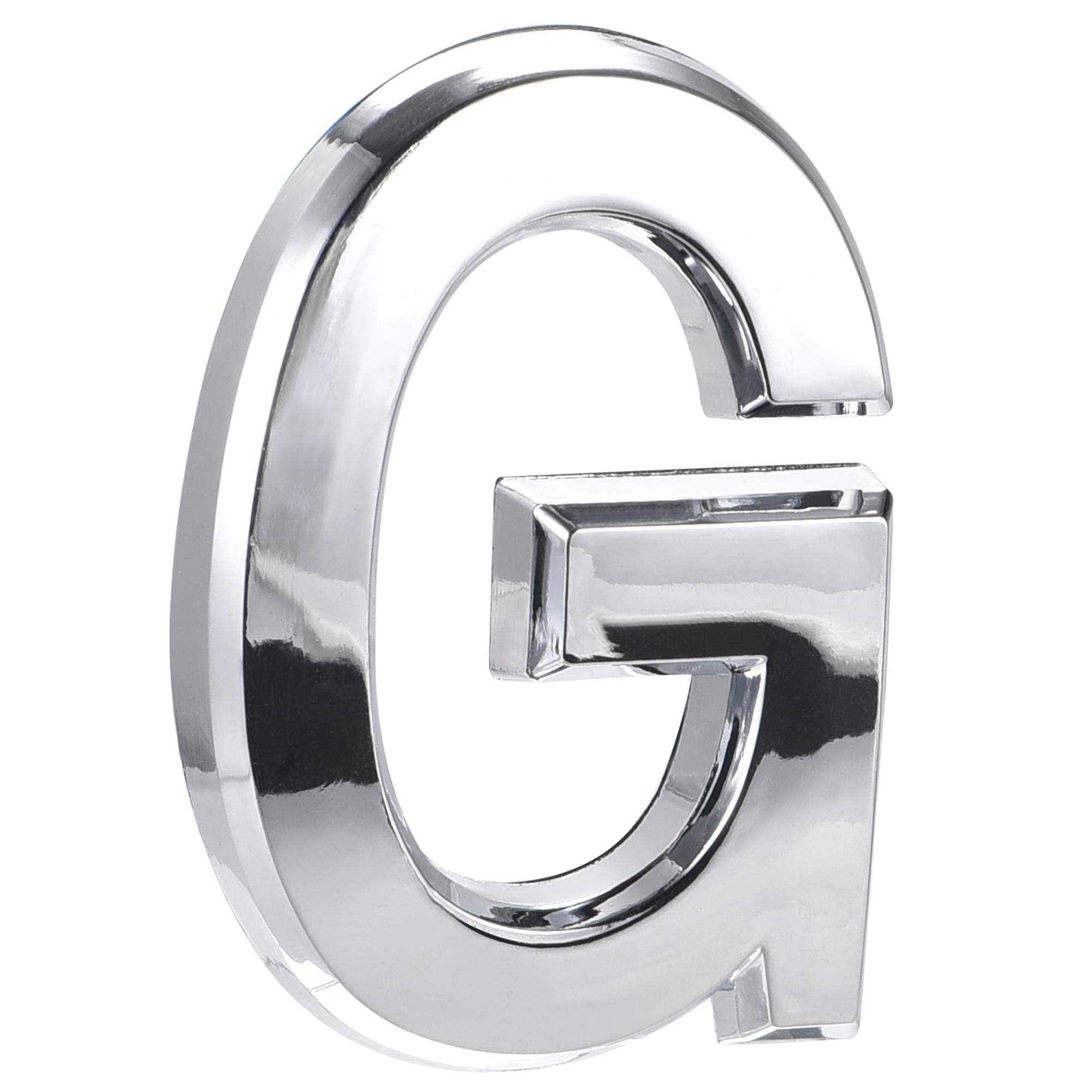 uxcell Self Adhesive House Letter, 2.76 Inch ABS Plastic Letter G for Home Hotel Mailbox Address Sign Silver Tone 2 Pcs