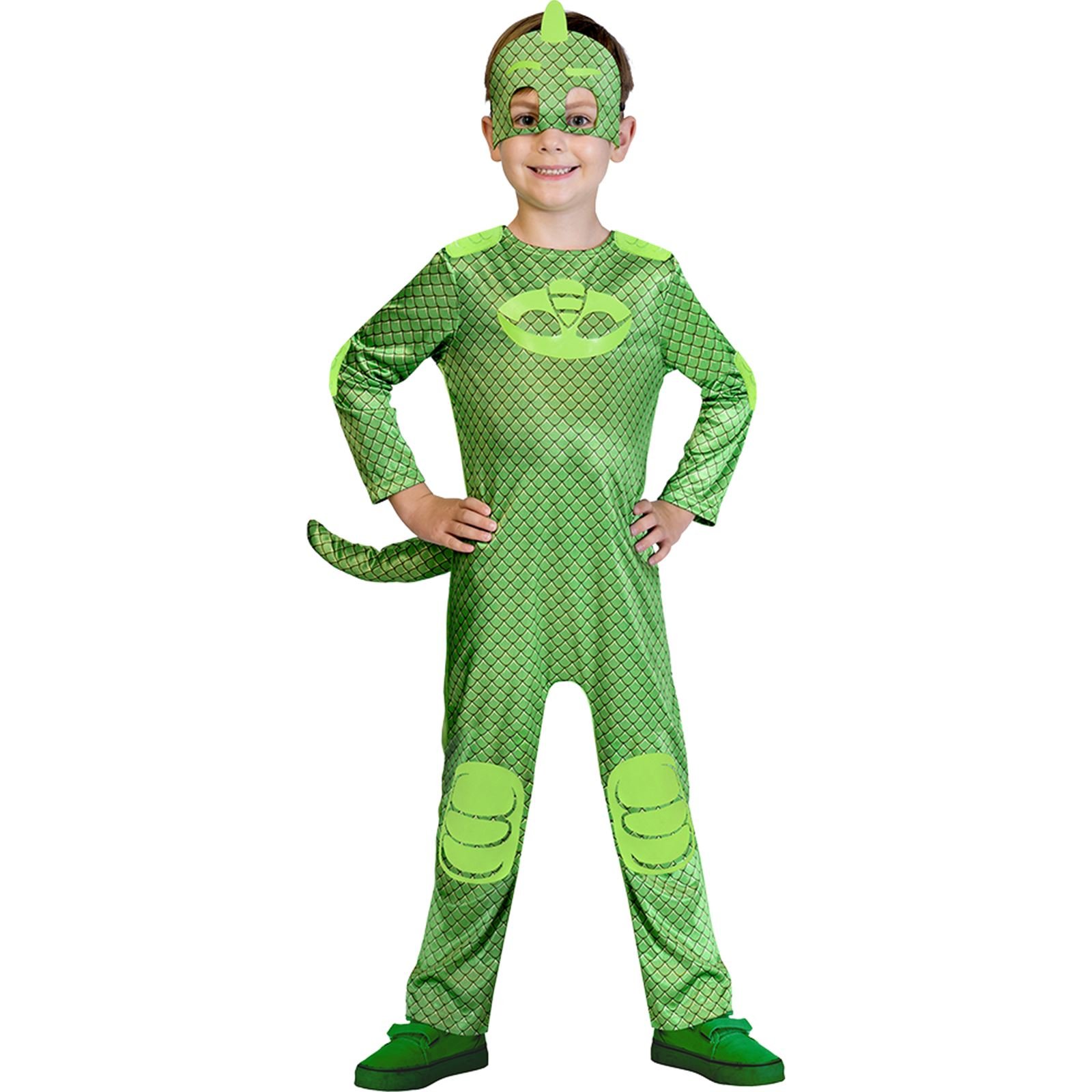 amscan Childs Boys Officially Licensed PJ Masks Gekko Superhero Fancy Dress Costume