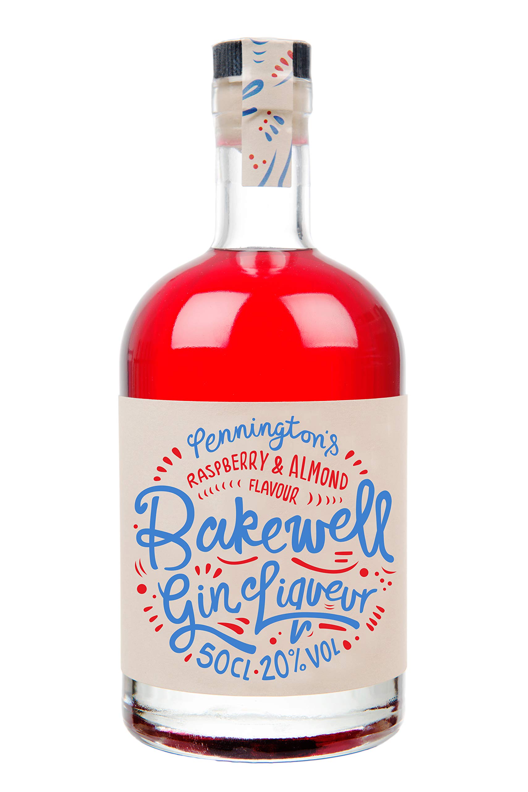 Pennington's Raspberry & Almond Bakewell Gin Liqueur - 50cl Bottle - 20% ABV