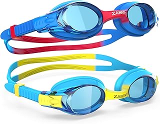 ZABERT K20 Swimming Goggles for Kids Girls Boys Age 3-10 Years Old, Anti-fog 100% UV Protection with Travel Bag