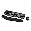 Amazon Basics Ergonomic Keyboard and Mouse Combo, Wireless, Right-Handed, 2.4 GHz USB, PC, Laptop, Black