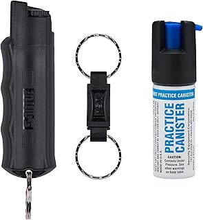 SABRE Pepper Spray, Quick Release Keychain for Easy Carry and Fast Access, Finger Grip for More Accurate and Faster Aim, M...