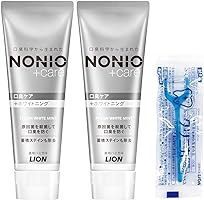 【Amazon.co.jp限定】NONIO(ノニオ) プラス ホワイトニング [医薬部外品] ハミガキ (高濃度フッ素 1450ppm配合) 歯磨き粉 セット 130g×2個+Y字フロス付き