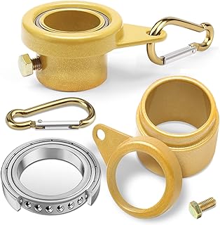 MOFEEZ Flagpole Rotating Rings,360 Degree Anti-Wrap Flag Mounting Rings with Bearings for 7/10" -1" Diameter Flag Pole Tan...