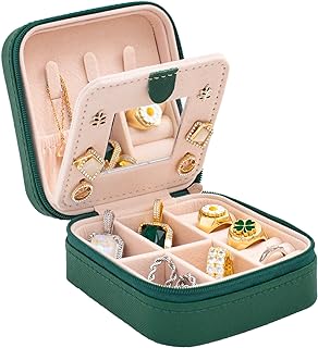 KElofoN Travel Jewelry Case and Organizer with Mirror - Gift for Women and Girls