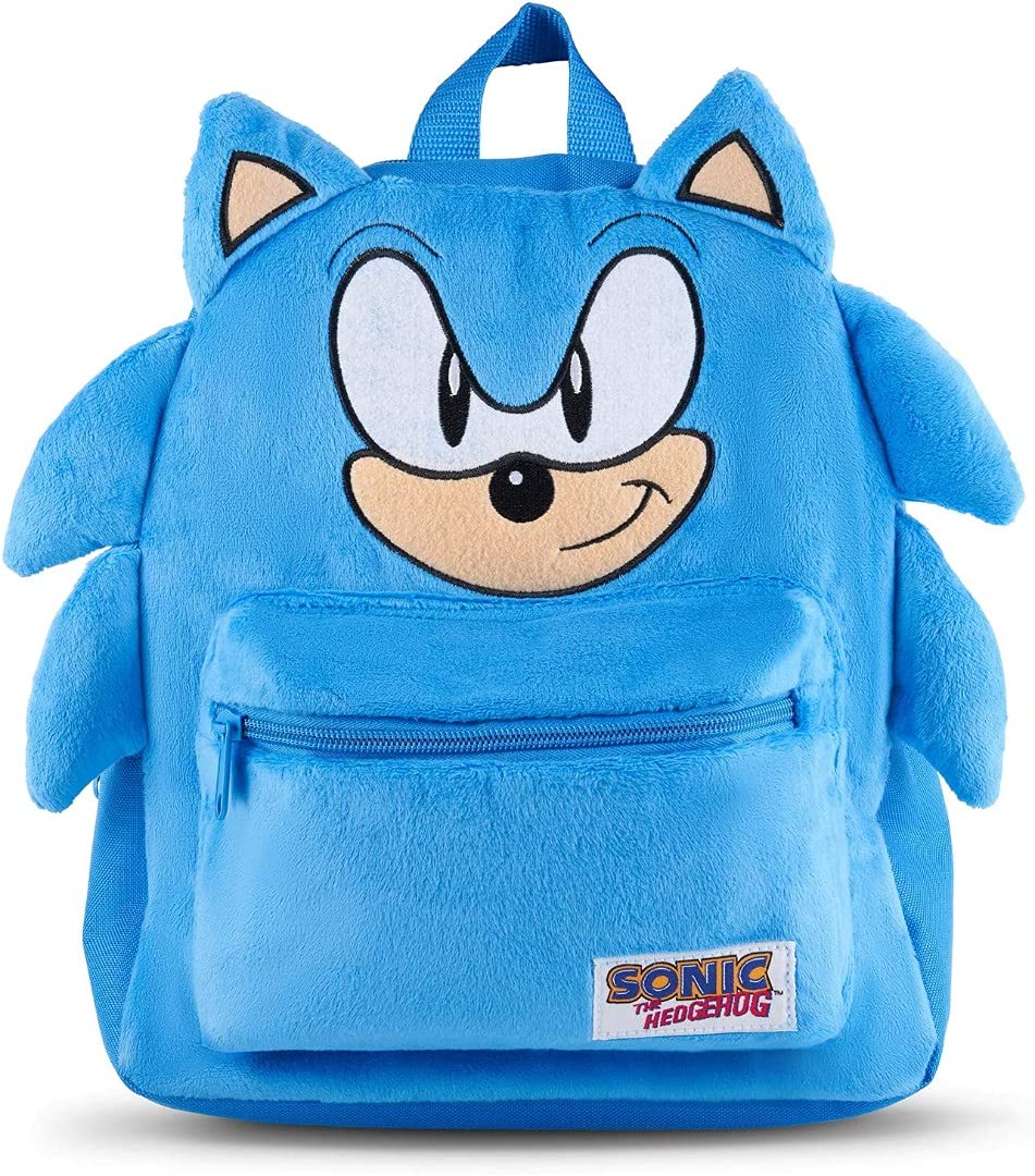 Buy Official Sonic The Hedgehog® Licensed Sonic Plush Backpack, School ...