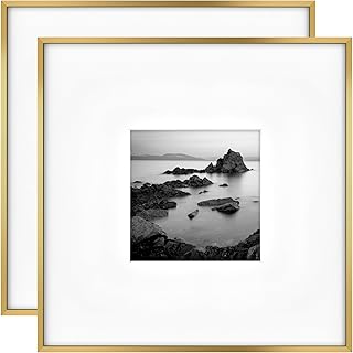 MCS Foundry Metal 18x18 matted to 8x8 Brass Gallery Wall Frame (2-Pack)