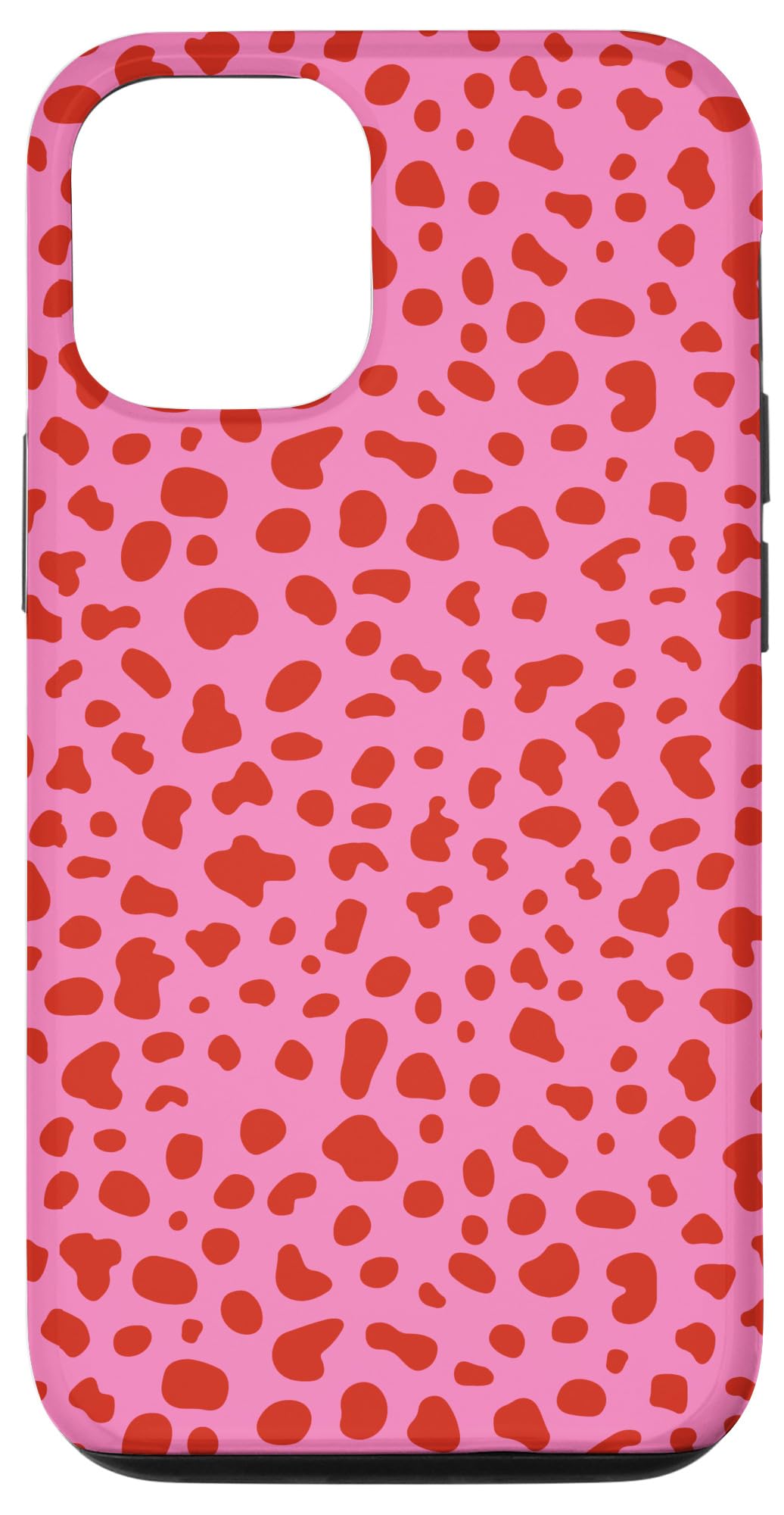 iPhone 13 Pro Boho Polka Dots High Contrast Red + Pink Dalmatian Spots Case