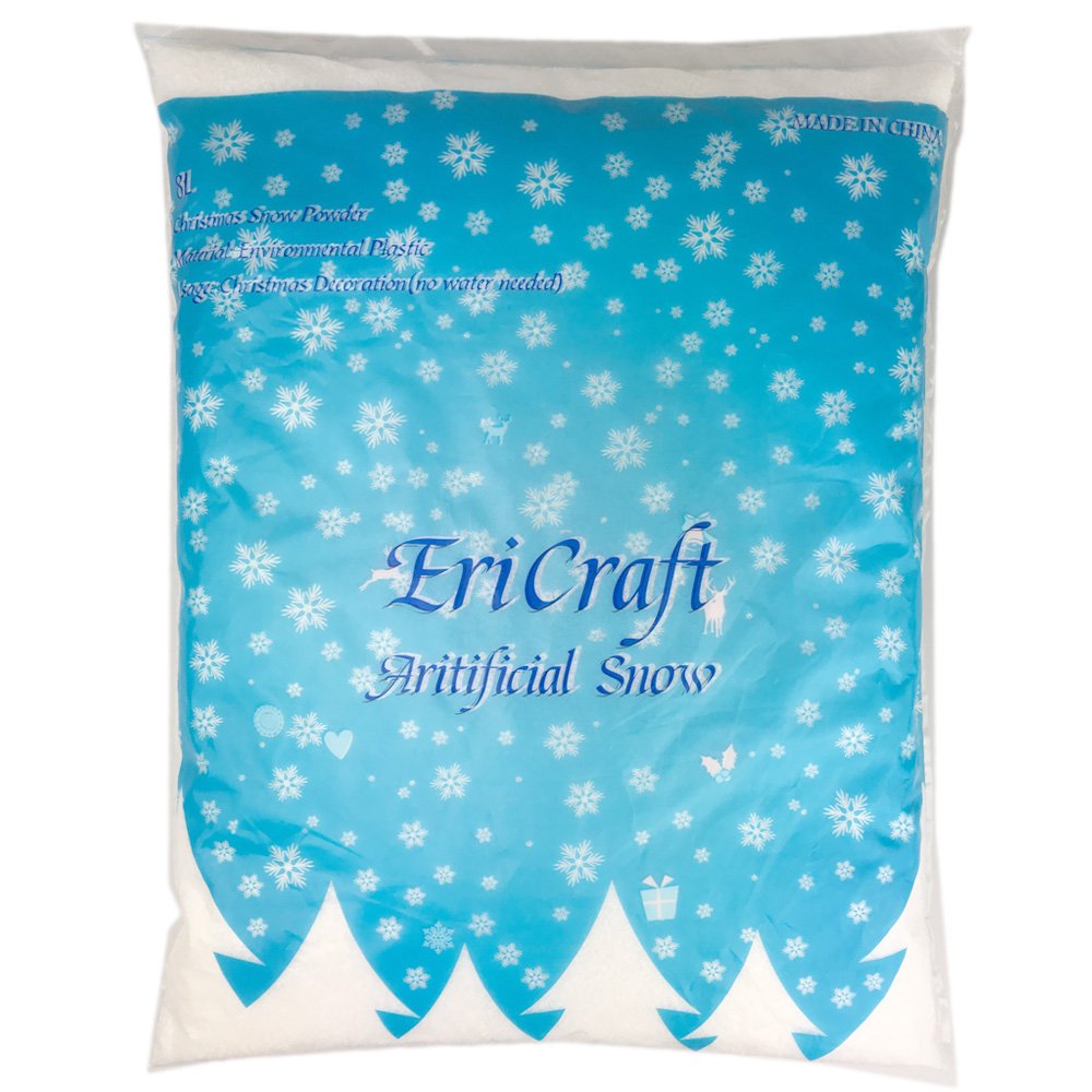 Artificial Snow,8 Liters, 9.2 oz, Plastic Snow for Decoration and Handcraft