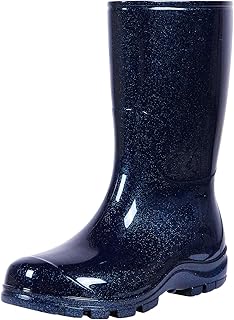 Asgard Women's Mid Calf Rain Boots Printed Waterproof Rubber Boots Short Garden Shose