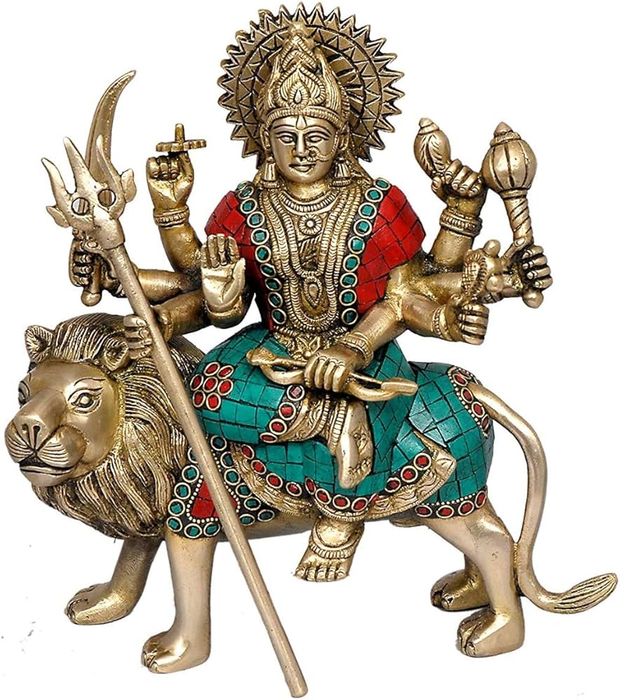 Buy Dattatreya Durga Maa/Sherawali MATA Devi/Goddess Sitting on ...