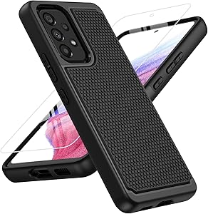 Case for Samsung Galaxy A53 5G: Shockproof All-Round Protection Mobile Phone Case Soft TPU Drop Protection Case and PC Hard Case Non-Slip Outdoor Protective Case for Smartphone A53 5G Black