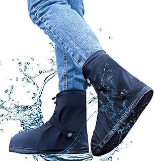 VBoo Shoe Covers with Zipper Hard Sole Version Waterproof Shoe Covers Reusable Galoshes for Rainy and Snowy Outdoors Garde...