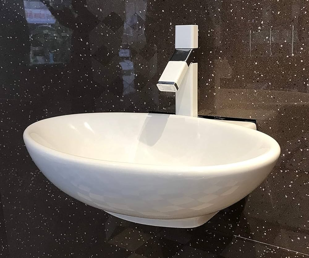 UKEN Ceramic Table Top Wash Basin Bowl/Vessel Sink Slim Rim for ...