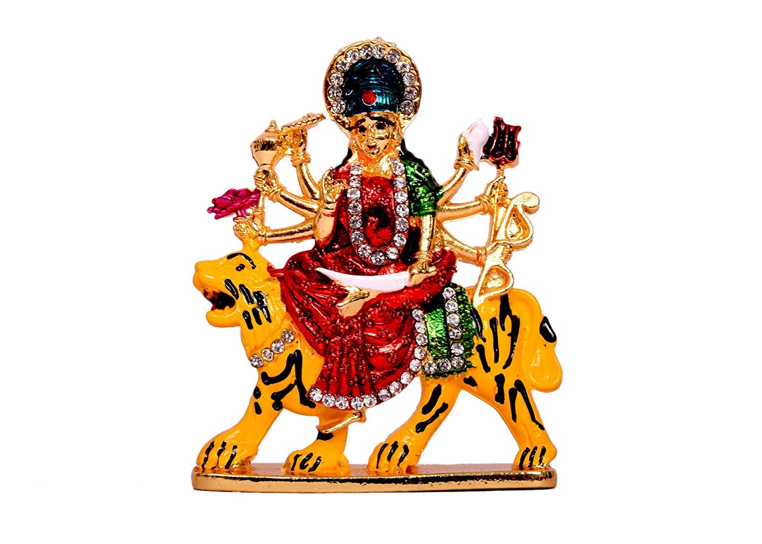 RUDRADIVINE Goddess Maa Durga Sherawali MATA Idol on Lion Metal ...