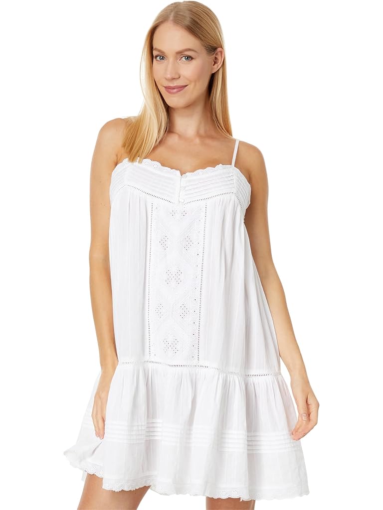 Lucky Brand Drop Waist Embroidered Mini Dress