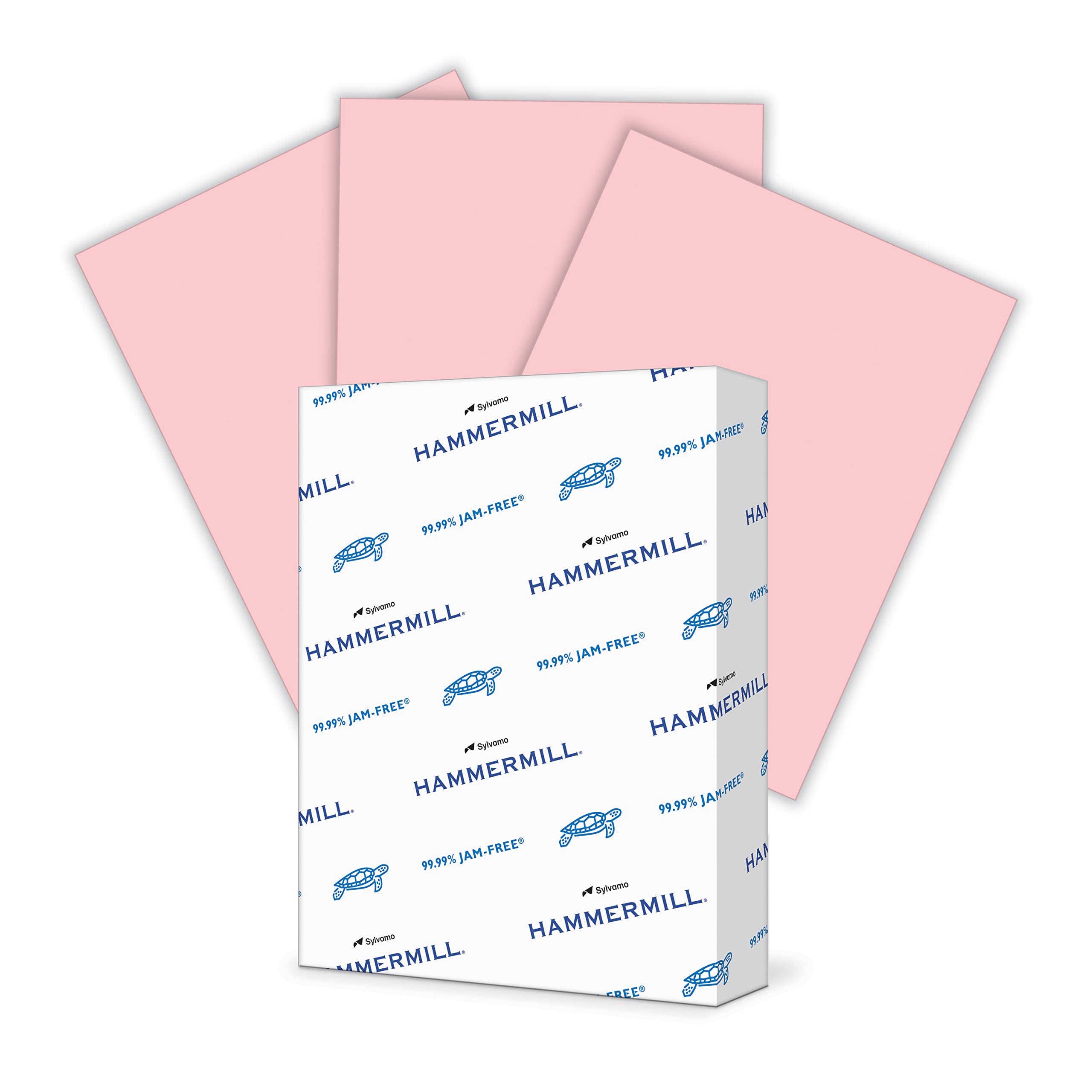 Hammermill Colored Paper, 20lb Pink Printer Paper, 8-1/2 x 11- 1 Ream (500 Sheets) - Made in the USA, Pastel Paper, 103382R