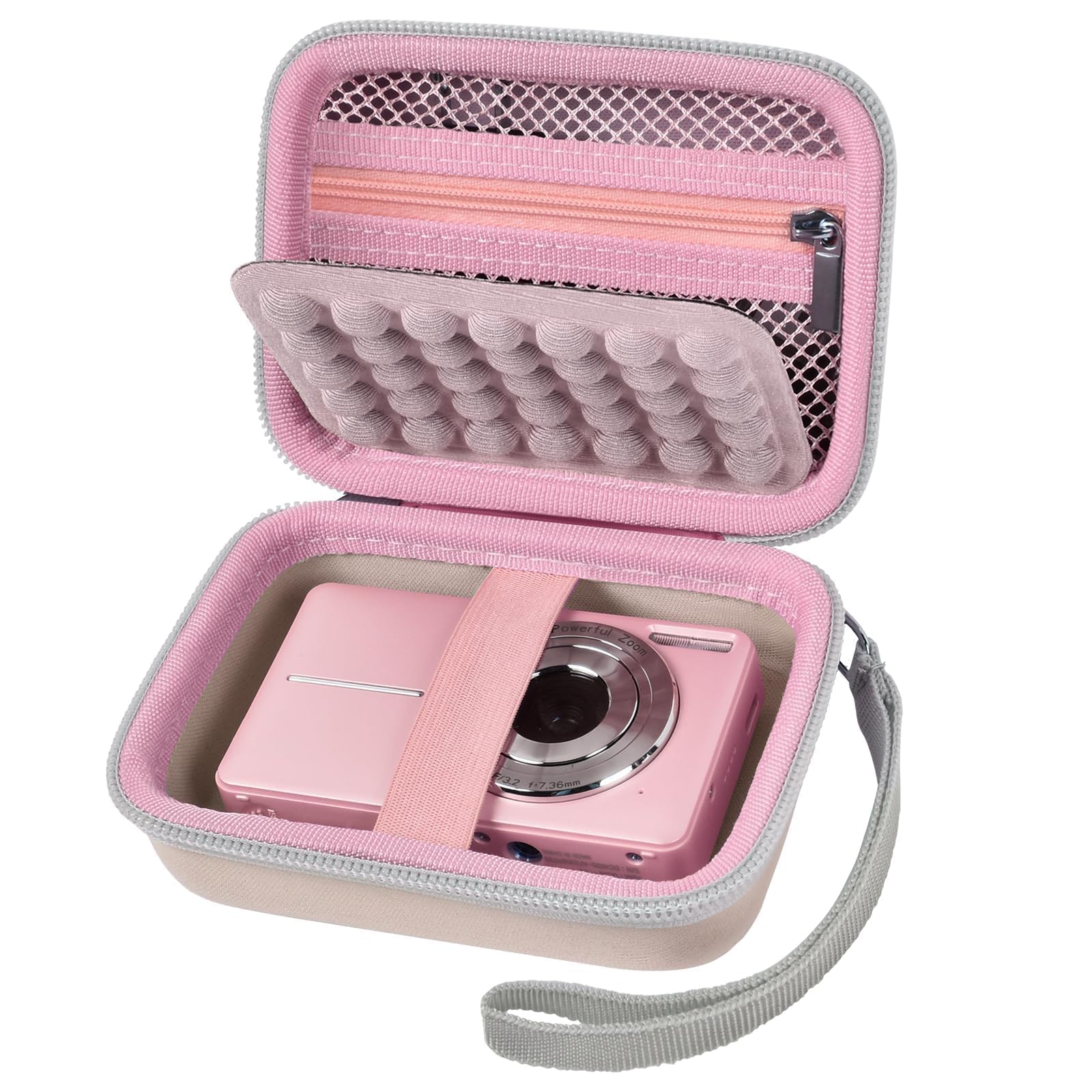 Digital Camera Case for CAMKORY/for Kodak Pixpro/for VAHOIALD/for Sony DSCW800 830/ for Canon PowerShot 180 190. Vlogging Cameras Storage Holder for Accessories (Box Only)-Pink