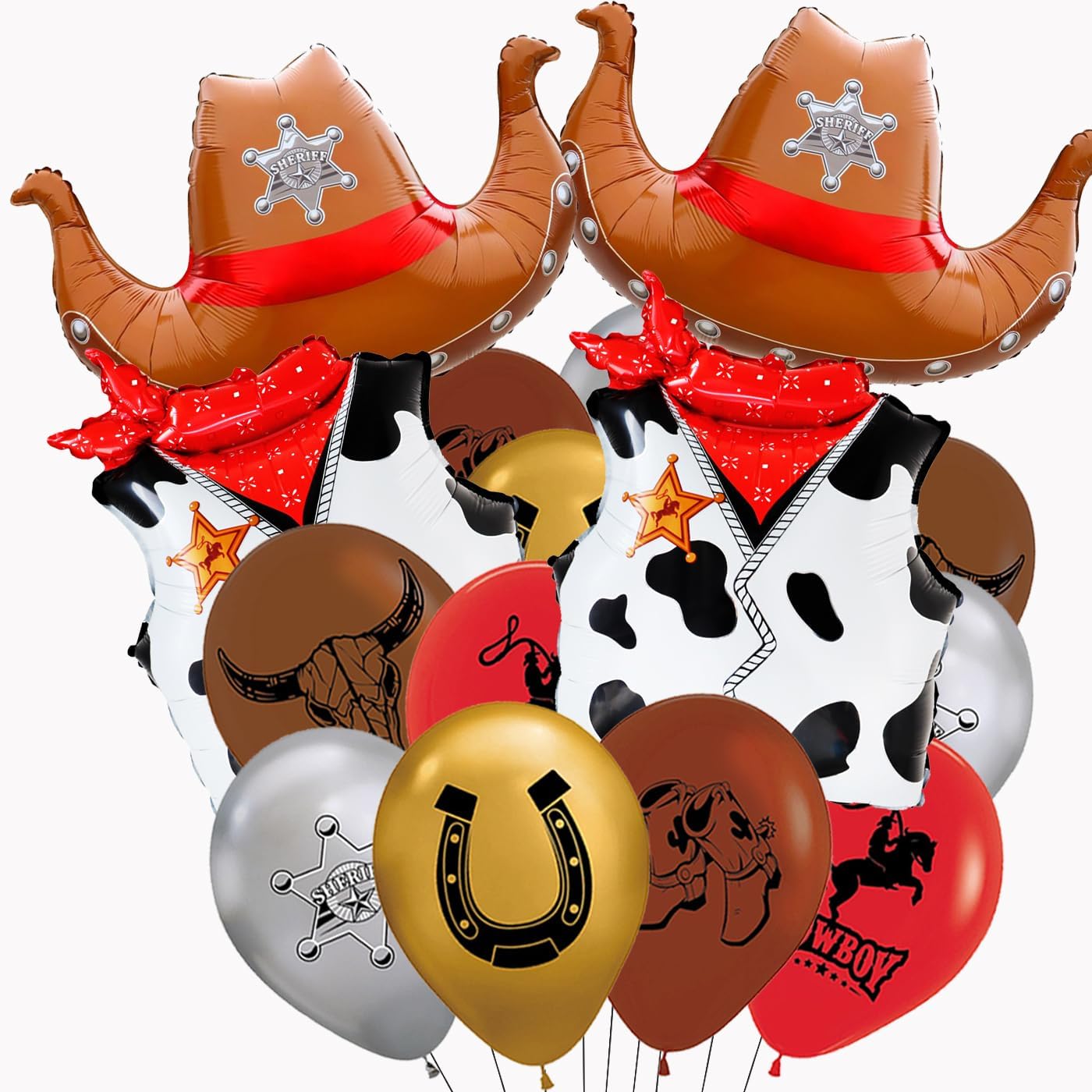 Amazon.com: ScHaan Western Cowboy Balloons Western Cowboy Birthday ...