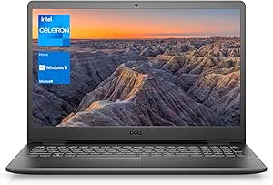 Dell Inspiron 15 3000 Series 3502 Laptop, visualización HD de 15.6&#34;, procesador Intel Celeron N4020, 8 GB de RAM, SSD PCIe de 128 GB, cámara web, lector de tarjetas SD, Wi-Fi, Windows 11 Home, negro