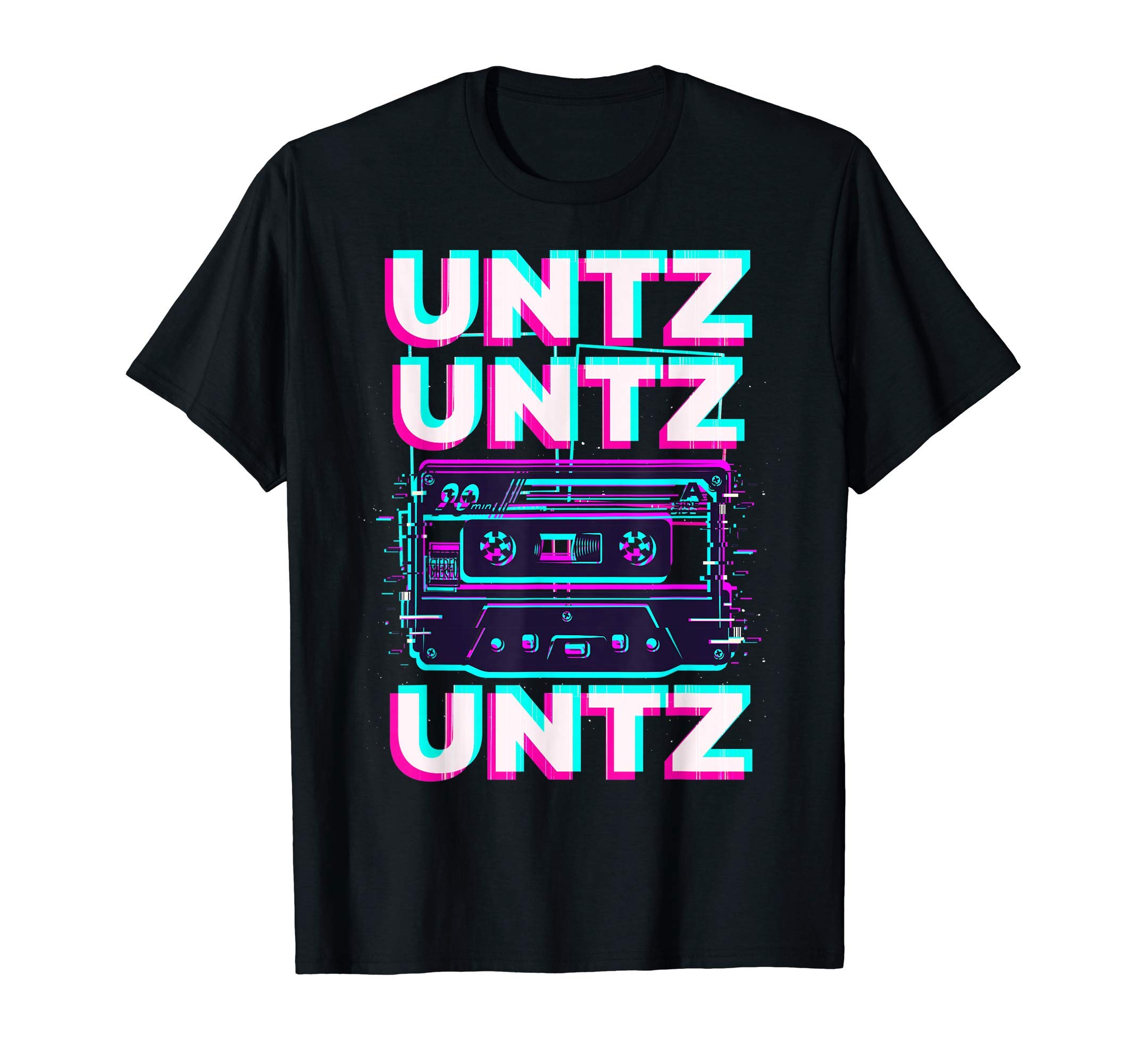 Aesthetic Synthwave Glitch Cassette Rave Festival Minimal T-Shirt