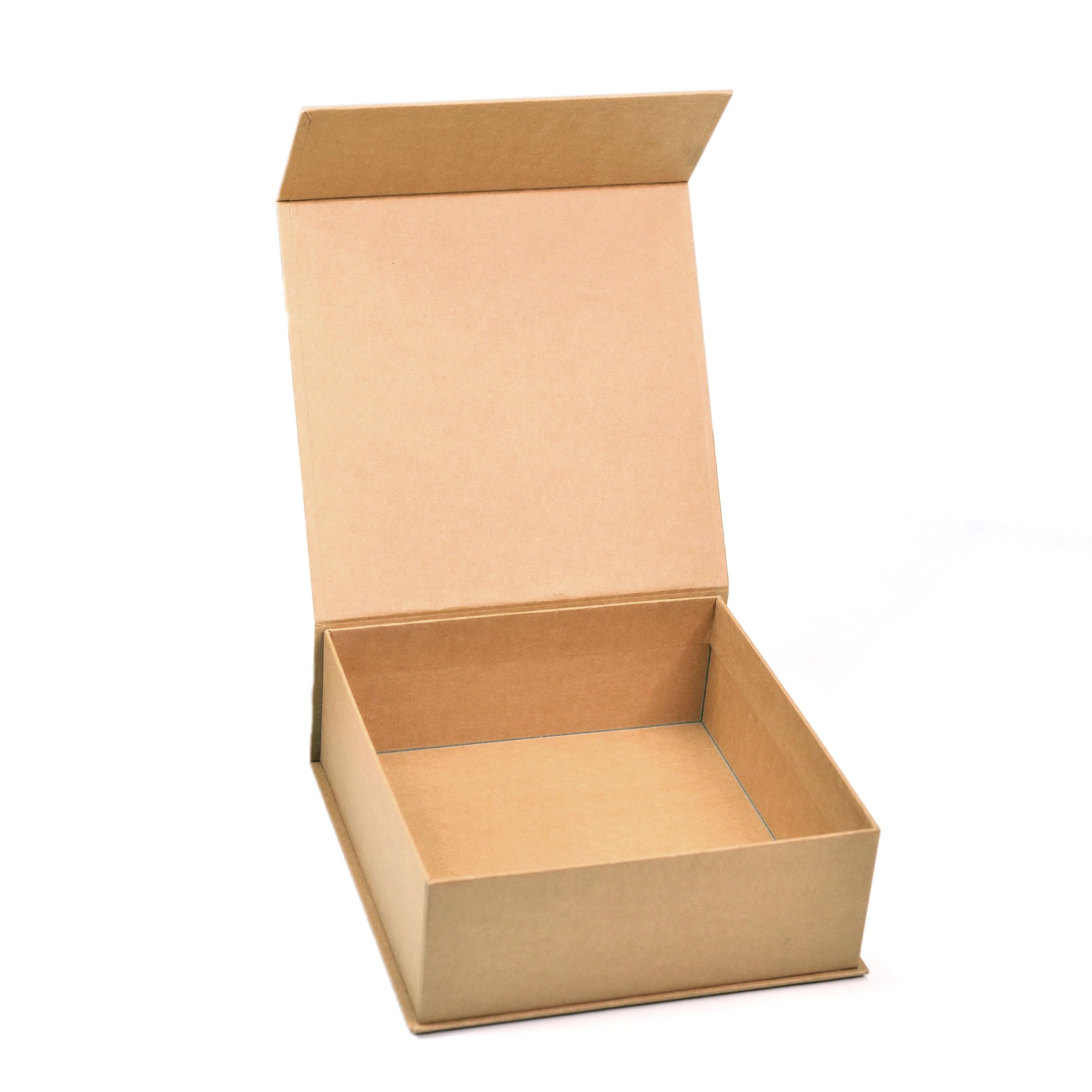 RBS® - Kraft Gift Boxes for Packaging (21 x 21 x 8cm) Magnetic Gift Box (1 Pack) Magnetic Boxes for Gifting, eco friendly Gift Hamper Box, Gift Box, Decorative Gift Boxes for all Occasions (Kraft)