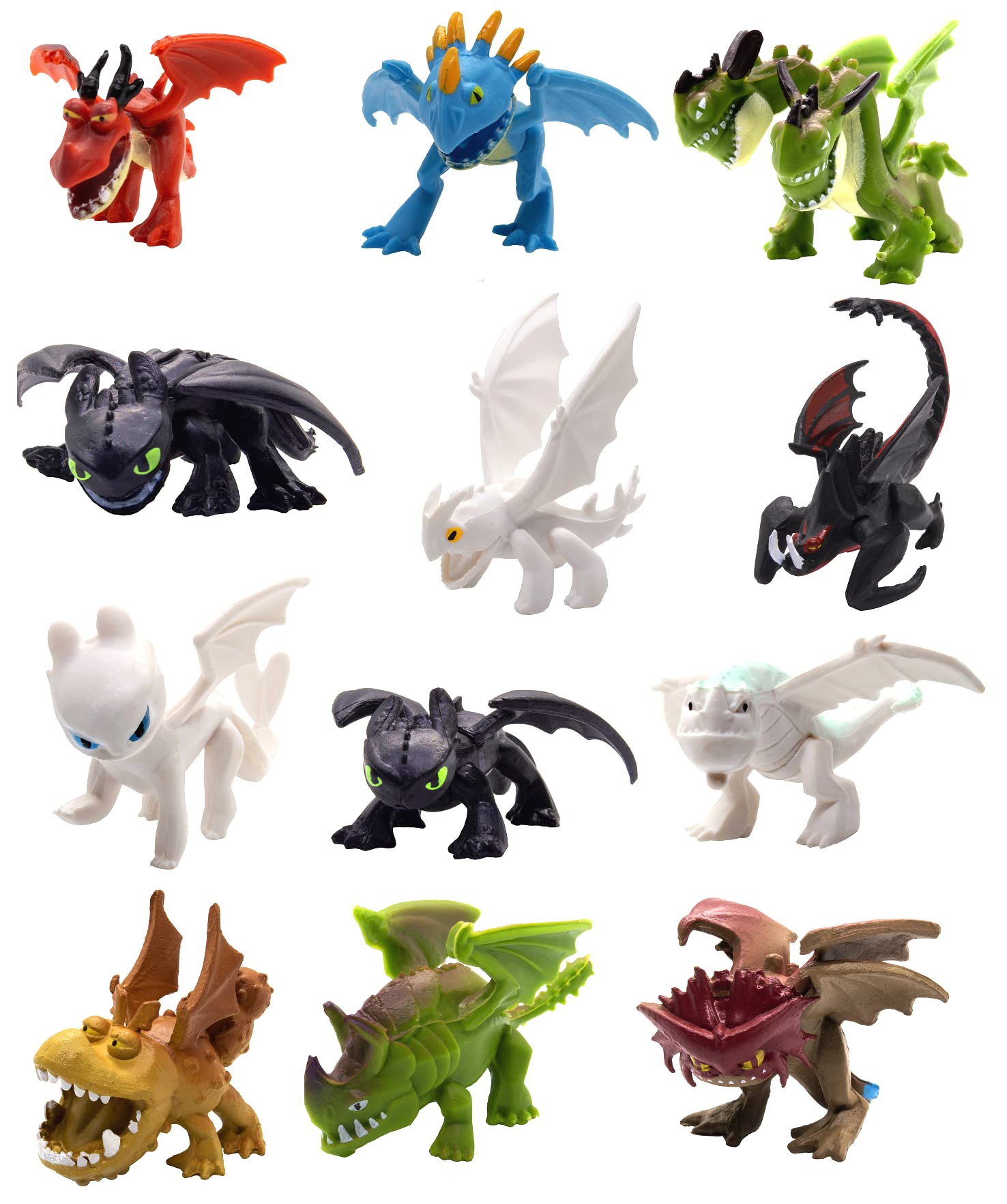 Buy ToysvillDragon httyd (Set of 12 pcs) / Light Fury, Night Fury ...