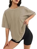 Womens Oversized T Shirts Loose Fit Crewneck Short Sleeve Tops Summer Casual Blouse Y2K 2025 Basic Tee