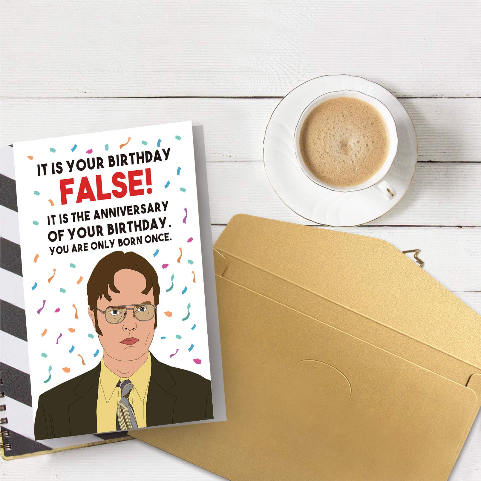 Funny the Office Theme Happy Birthday Card, Dwight Schrute Card, It is ...