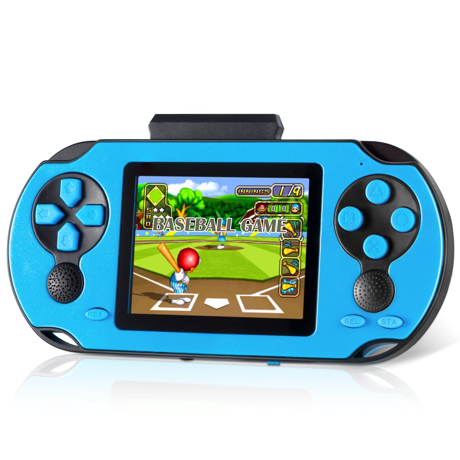 16 Bit Handheld Game for Kids Adults, 3.0'' Large Screen Preloaded 230 HD Classic Retro Video Games with USB Rechargeable Battery & 3 Game Cartridges for Birthday Gift for Kids 4-12 (Blue)