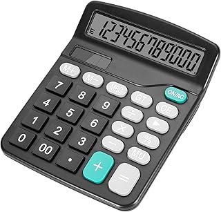 DANRONG Desktop Calculator with Big Buttons, Dual Power Source, Solar and Battery, Large Display Screen - Perfect for Offi...