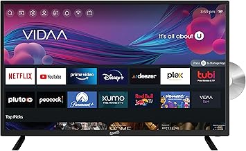 Supersonic SC-3226SDVD 32-inch LED Smart HDTV w/DVD Player, ATSC & NTSC System, 3X HDMI, 1080p, WiFi, USB, Multi Language ...