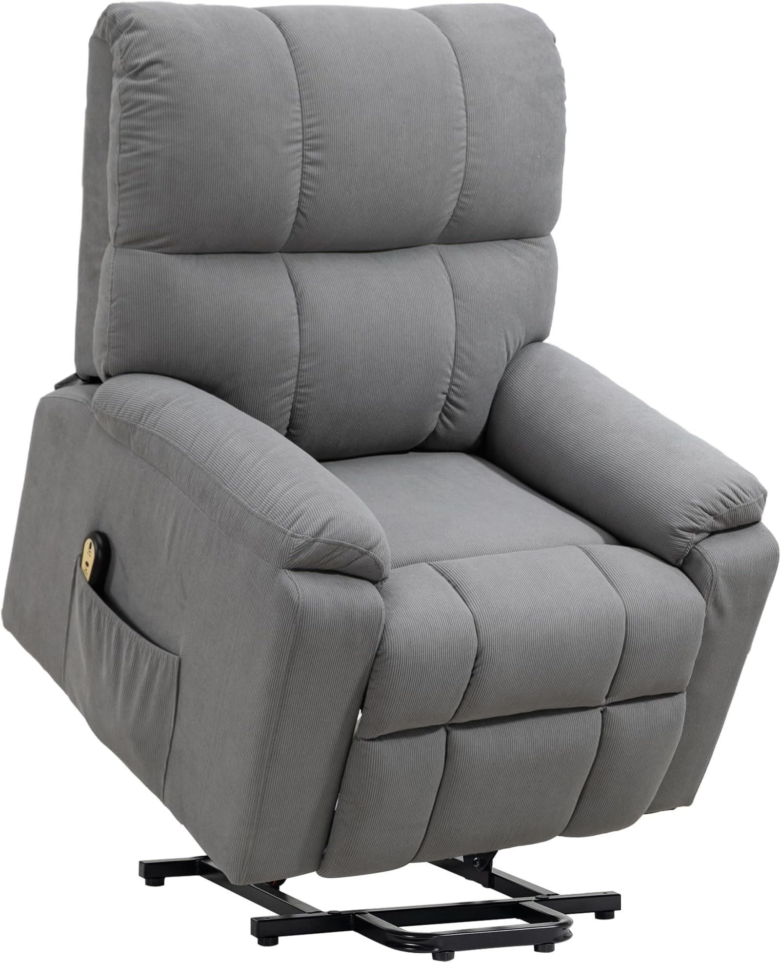 HOMCOM Power Lift Recliner Chair, Fabric Upholstered Electric Recliner ...