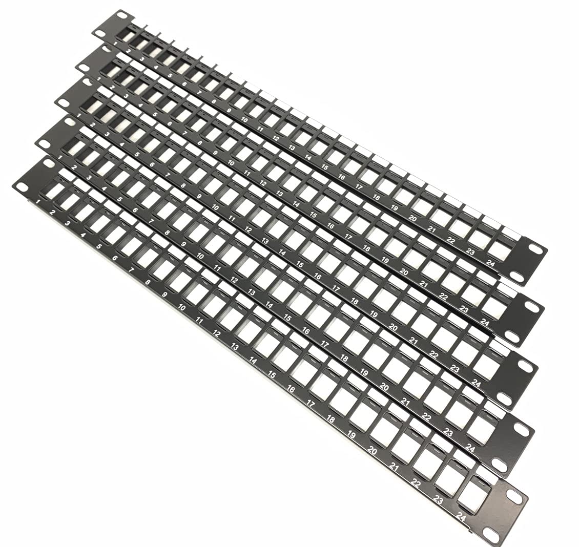 Buy Metal Master - 5 Pack Rack or Wall 24 Port UTP Keystone Patch Panel ...