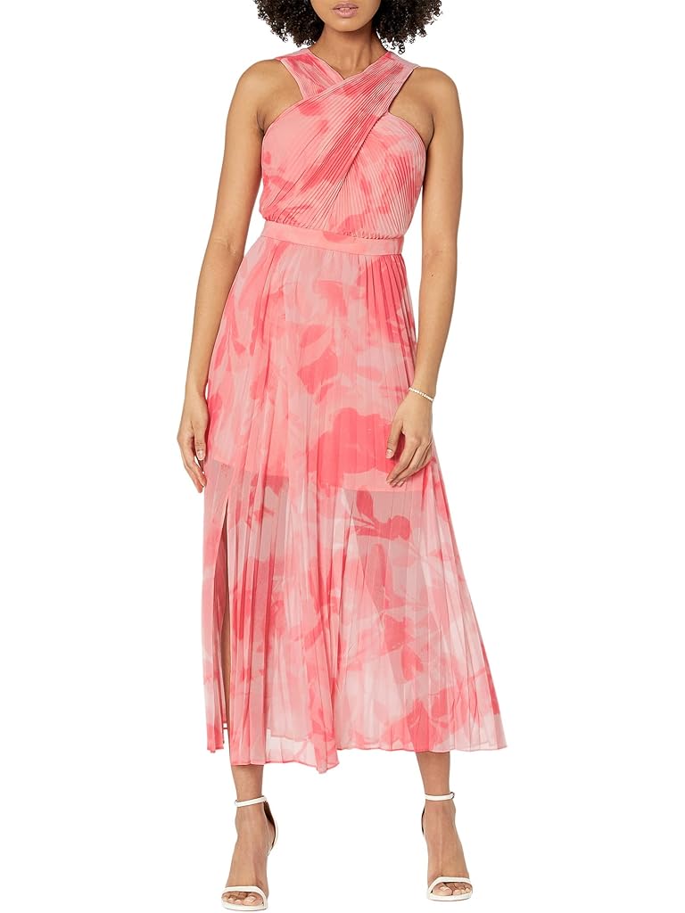 Ted Baker Cross Front Pleated Midi Dress