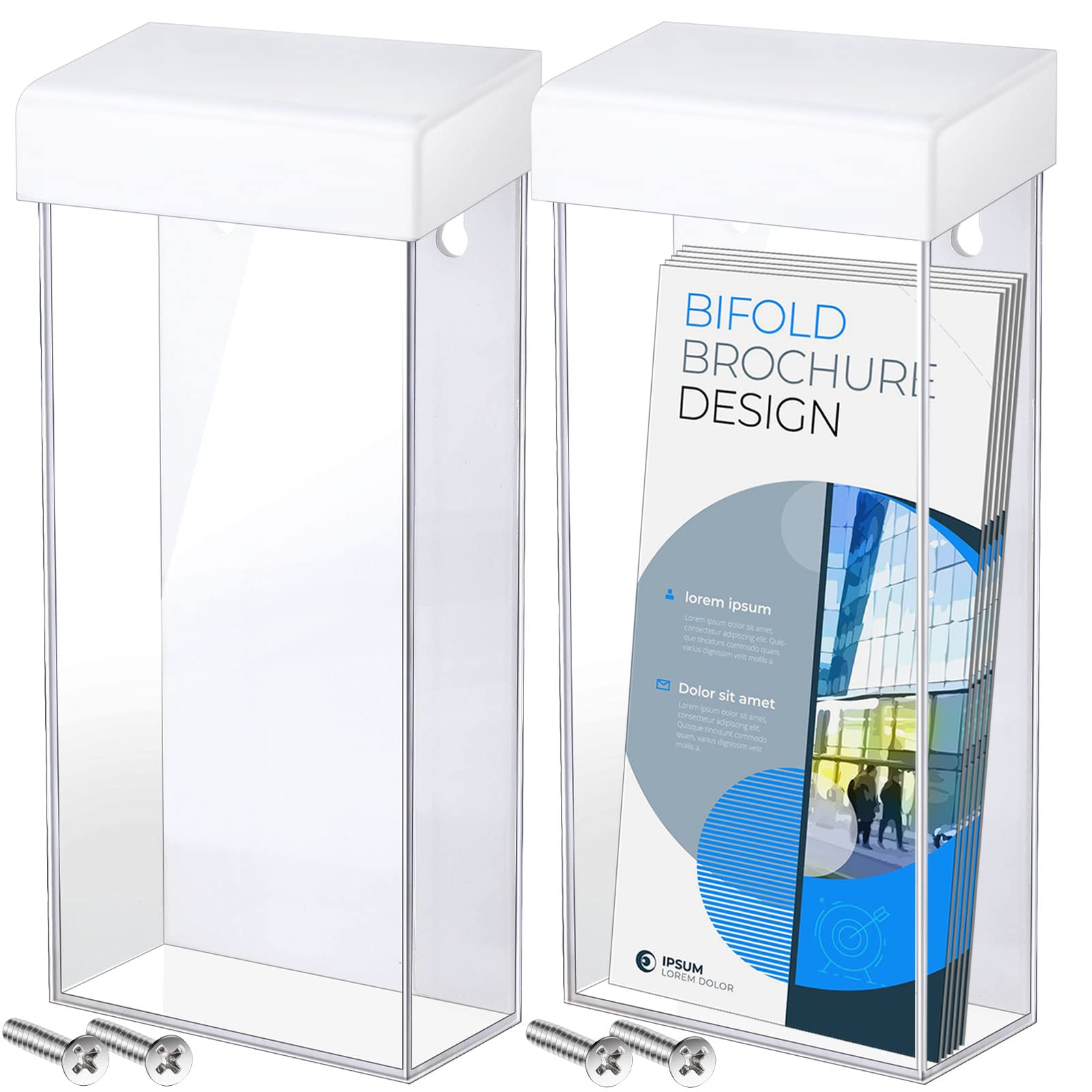 Buy Outdoor Brochure Holder 4 x 9 Inch Waterproof Wall Literature Box ...