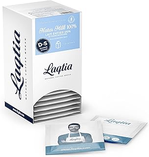 Instant Skim Milk Powder / Non-Fat Milk Powder PACKETS by Laqtia, 18 Count Box, Makes an 8oz glass of Milk, Non GMO, Free ...