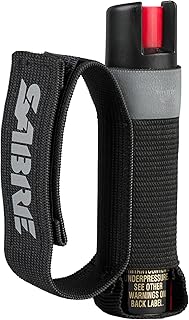 SABRE Runner Pepper Gel, Maximum Police Strength OC Spray, Reflective Hand Strap for Easy Carry & Quick Access, 0.67 fl o...